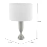 LUMINÁRIA MESA PILASTRE  C/CÚPULA H - CINZA/BRANCO - Foto 2
