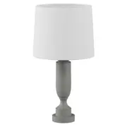 LUMINÁRIA MESA PILASTRE COM CÚPULA K - CINZA/BRANCO - Foto 1