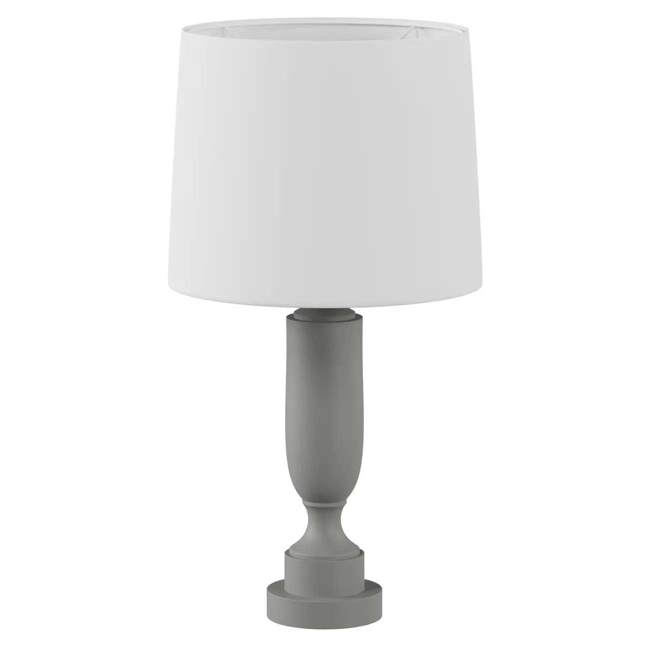 LUMINÁRIA MESA PILASTRE COM CÚPULA K - CINZA/BRANCO - Foto 1