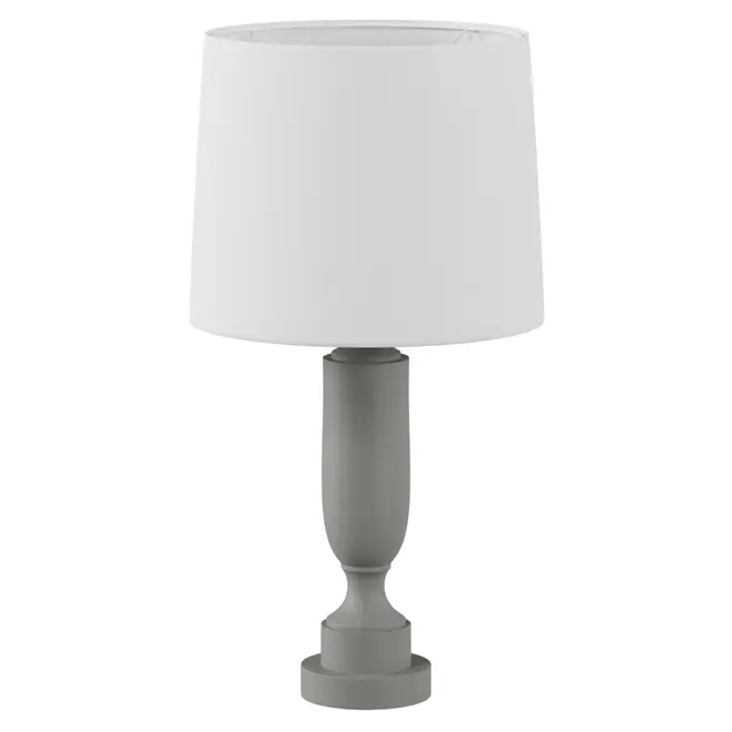 LUMINÁRIA MESA PILASTRE COM CÚPULA K - CINZA/BRANCO - Foto 1