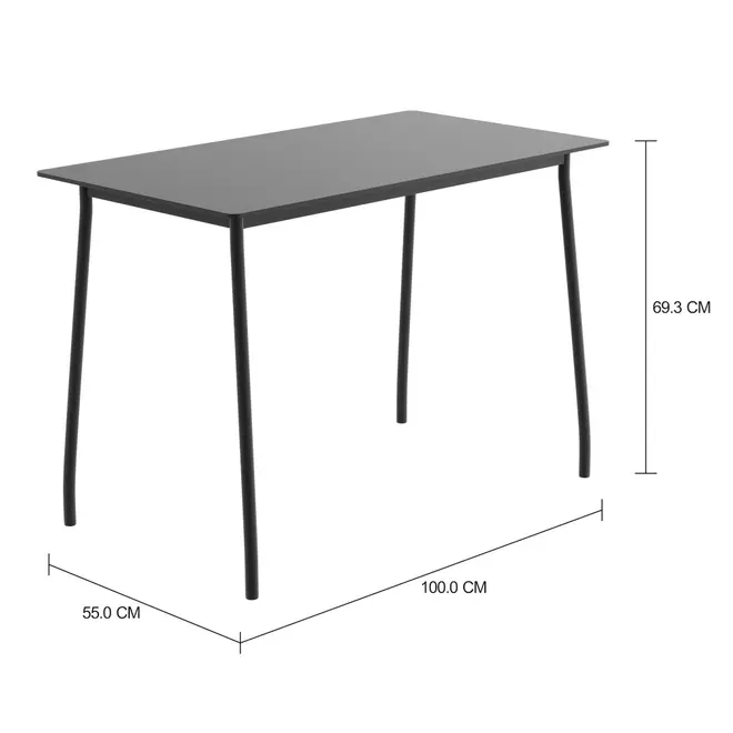 MESA 1 M X 55 CM STILT - PRETO/PRETO - Foto 2