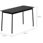 STILT MESA 1,30 M X 55 CM - PRETO/PRETO - Foto 2