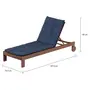 CHAISE LONGUE C/ ALMOFADA LEME - TAMARINDO/AZUL ESCURO - Foto 2