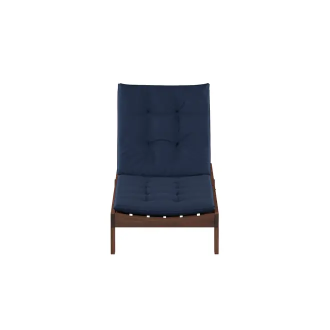 CHAISE LONGUE C/ ALMOFADA LEME - TAMARINDO/AZUL ESCURO - Foto 1