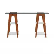 MESA 1,30 M X 75 CM BARTÔ - NOZES/BRANCO - Foto 1