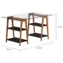 MESA 1,30 M X 75 CM BARTÔ - NOZES/PRETO - Foto 2