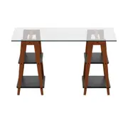 MESA 1,30 M X 75 CM BARTÔ - NOZES/PRETO - Foto 1