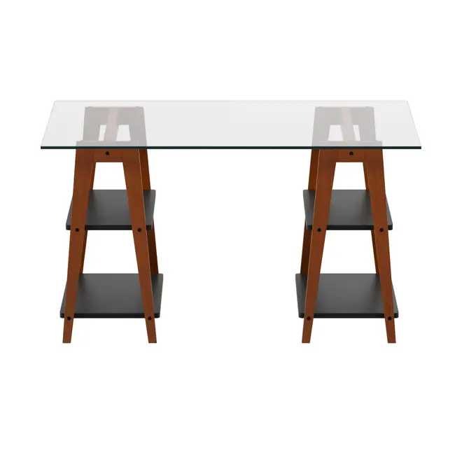 MESA 1,30 M X 75 CM BARTÔ - NOZES/PRETO - Foto 1