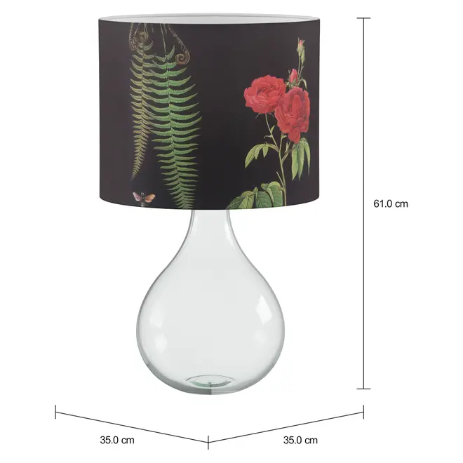 LUMINÁRIA MESA JUG C/CÚPULA NATUREZA H - INCOLOR/PRETO - Foto 2