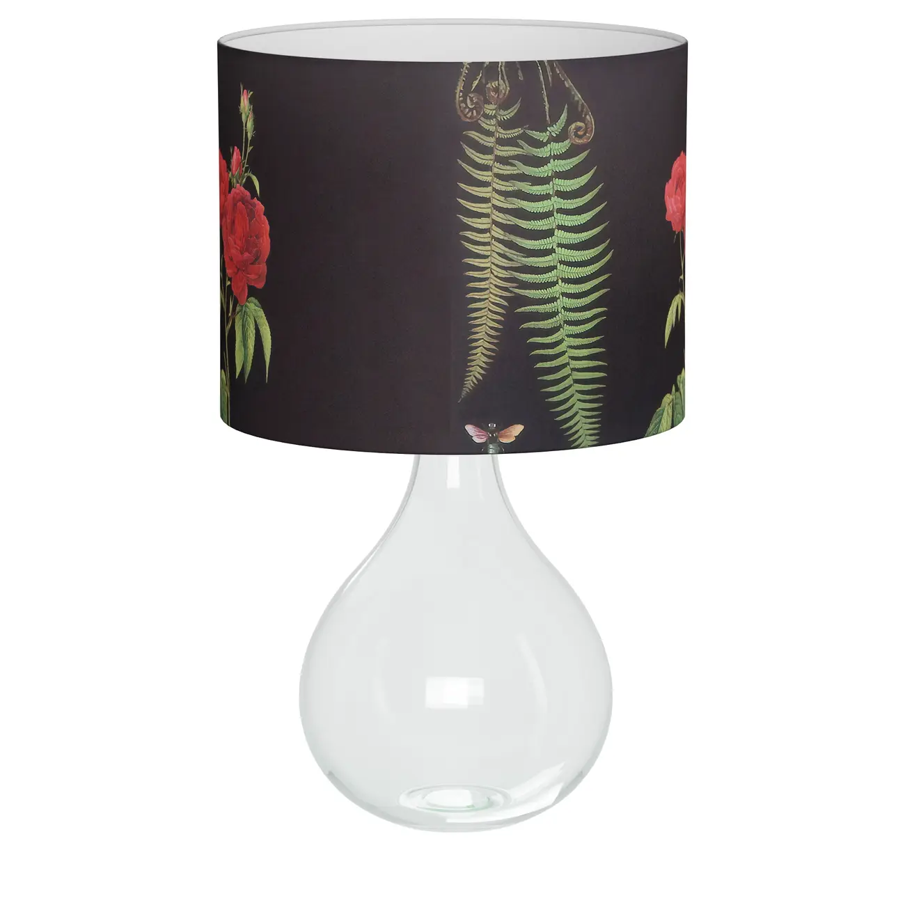 LUMINÁRIA MESA JUG C/CÚPULA NATUREZA H - INCOLOR/PRETO - Foto 1