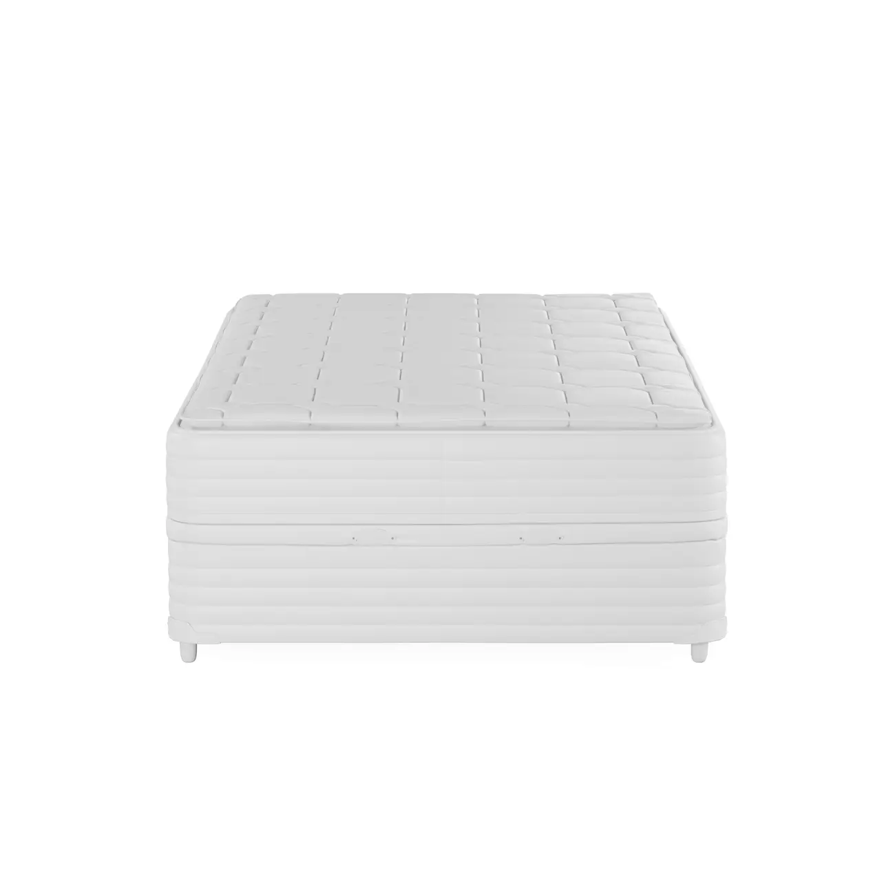 CAMA BOX DE CASAL C/BAÚ MIDDY - BRANCO/BRANCO - Foto 1