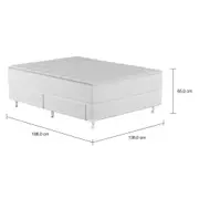 CAMA BOX DE CASAL C/GAVETA MIDDY - BRANCO/BRANCO - Foto 8