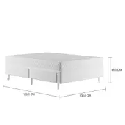 CAMA BOX DE CASAL 138 C/ GAVETA MAX DOSS - BRANCO/BRANCO - Foto 2