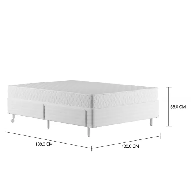 CAMA BOX DE CASAL 138 C/ GAVETA MAX DOSS - BRANCO/BRANCO - Foto 2