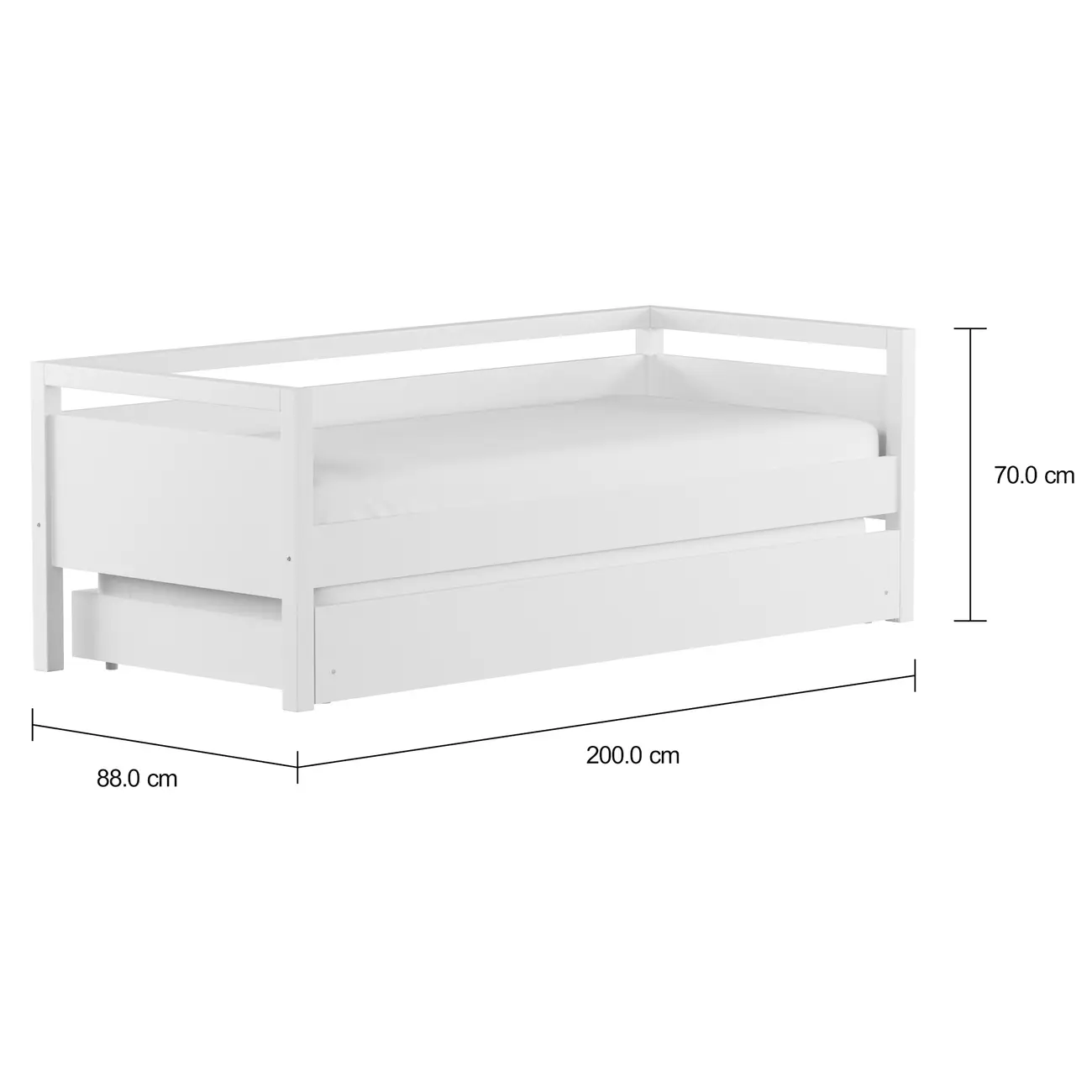 CAMA/SOFÁ 78 C/CAMA INFERIOR TINTO PLAN - BRANCO/BRANCO - Foto 6