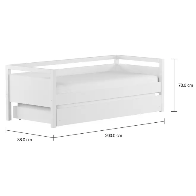 CAMA/SOFÁ 78 C/CAMA INFERIOR TINTO PLAN - BRANCO/BRANCO - Foto 6