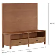 RACK COM PAINEL TV 2GV. 181X50 ARMAZÉM - NOZES/NOZES - Foto 2