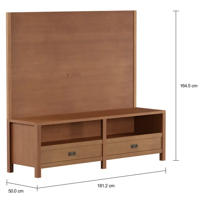 RACK COM PAINEL TV 2GV. 181X50 ARMAZÉM - NOZES/NOZES - Foto 2