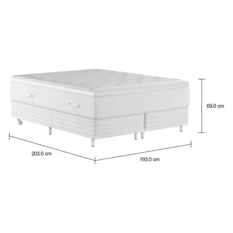 Imagem com medidas do produto CAMA BOX QUEEN PREMIUM
