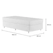 CAMA BOX DE SOLTEIRO 88 COM BAÚ MAX DOSS - BRANCO/BRANCO - Foto 7