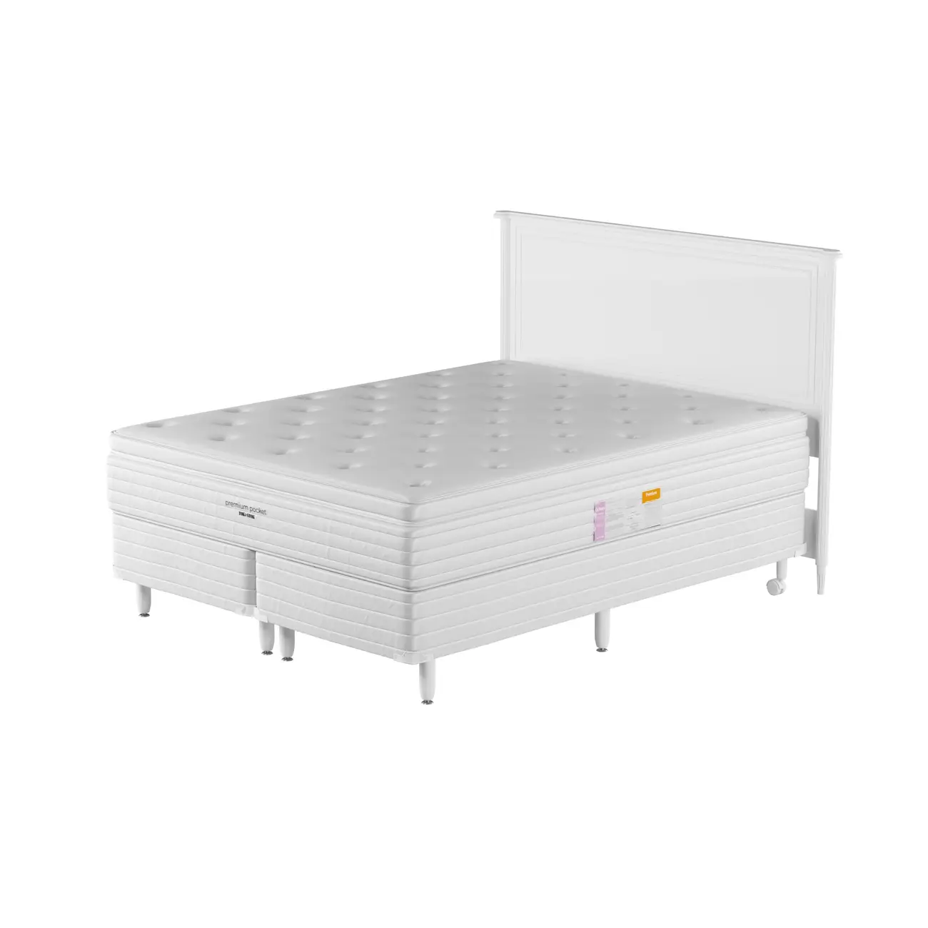 CAMA DE CASAL/QUEEN REGENCE PREMIUM - BRANCO PROVENCE/BRANCO - Foto 1