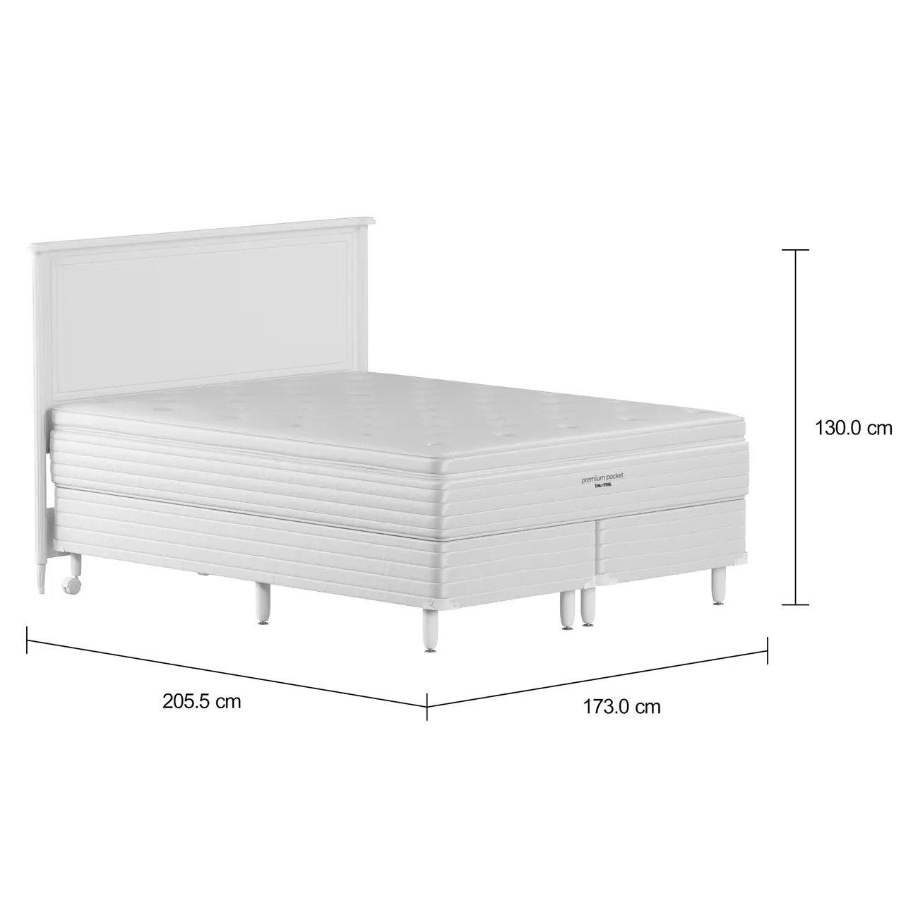 CAMA DE CASAL/QUEEN REGENCE PREMIUM - BRANCO PROVENCE/BRANCO - Foto 2