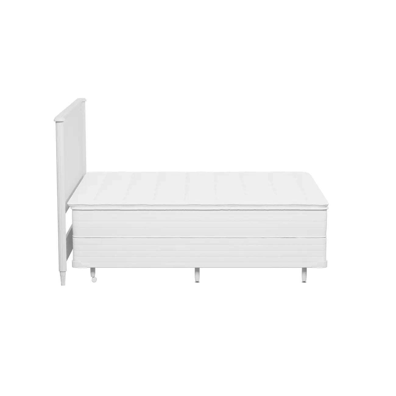 CAMA DE CASAL/QUEEN REGENCE MIDDY - BRANCO PROVENCE/BRANCO - Foto 4