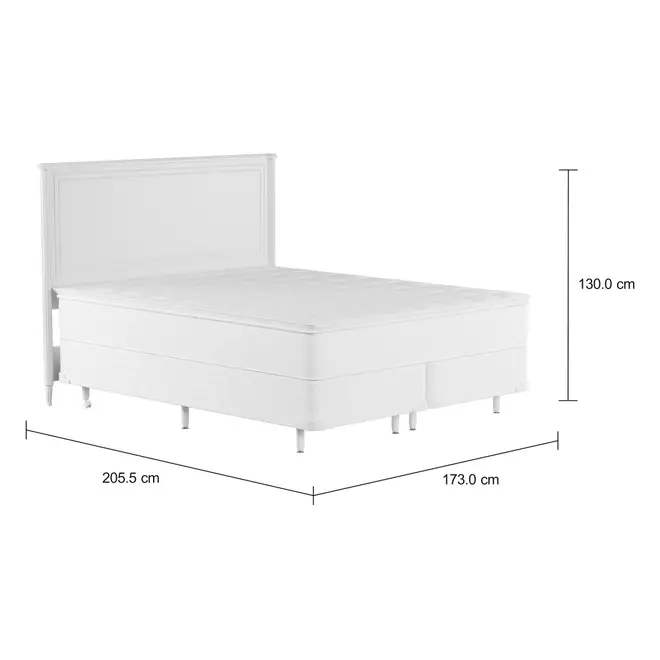 CAMA DE CASAL/QUEEN REGENCE MIDDY - BRANCO PROVENCE/BRANCO - Foto 5