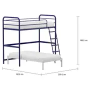 SIST. QUARTO. INT. C/CAMA INF. NEW LINK - MIRTILO ELÉTRICO/BRANCO - Foto 2