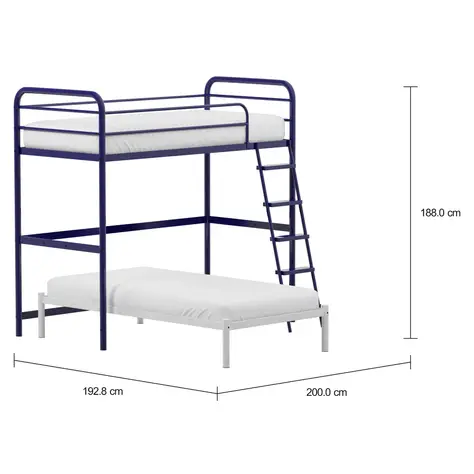 Imagem com medidas do produto SIST. QUARTO. INT. C/CAMA INF. NEW LINK