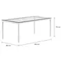 MESA 1,80 M X 95 CM TAMPO VIDRO METRIC - BRANCO/INCOLOR - Foto 2
