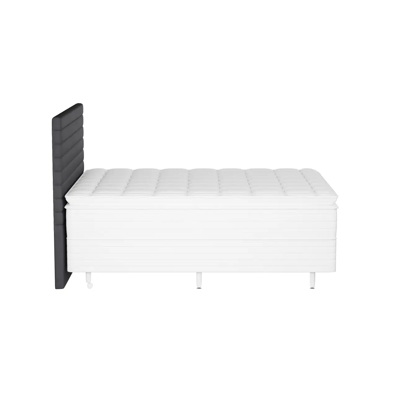 CAMA DE CASAL/QUEEN LINIEN PREMIUM - KONKRET/BRANCO - Foto 4