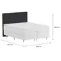 CAMA DE CASAL/QUEEN LINIEN PREMIUM - KONKRET/BRANCO - Foto 5