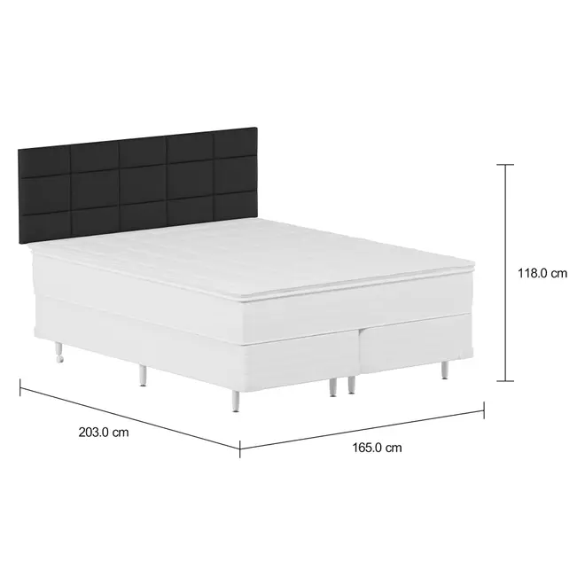 CAMA QUEEN RESTING MIDDY - KONKRET/BRANCO - Foto 5