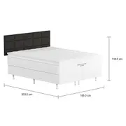 CAMA DE CASAL/QUEEN PREMIUM RESTING - KONKRET/BRANCO - Foto 5