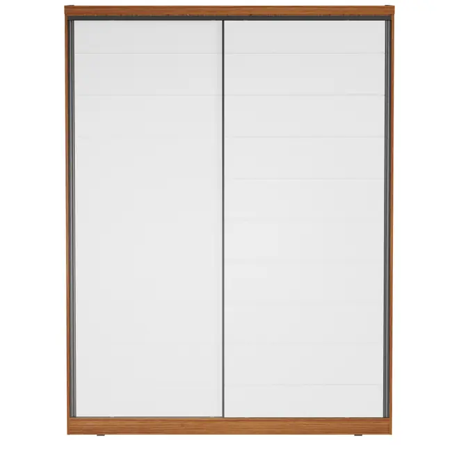 GUARDA-ROUPAS 2 PORTAS DE CORRER FRIZ - FREIJÓ/BRANCO - Foto 1