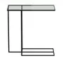 MESA LATERAL 65 X 30 VIDRO 6MM LINEAR - PRETO/INCOLOR - Foto 1
