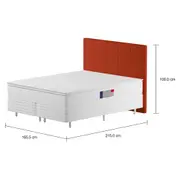 CAMA DE CASAL/QUEEN MORPHEUS MIDDY - TERRACOTA/BRANCO - Foto 2