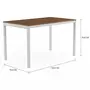 MESA 1,30 M X 75 CM TAMPO MADEIRA METRIC - FREIJÓ/BRANCO - Foto 2