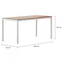 MESA 1,60 M X 75 CM TAMPO MADEIRA METRIC - BRANCO/FREIJÓ - Foto 2