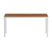 MESA 1,60 M X 75 CM TAMPO MADEIRA METRIC - BRANCO/FREIJÓ - Foto 1