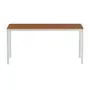 MESA 1,60 M X 75 CM TAMPO MADEIRA METRIC - BRANCO/FREIJÓ - Foto 1
