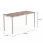 MESA 1,45 M X 60 CM TAMPO MADEIRA METRIC - BRANCO/FREIJÓ - Foto 2