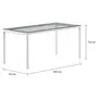 MESA 1,60 M X 75 CM TAMPO VIDRO METRIC - BRANCO/INCOLOR - Foto 2
