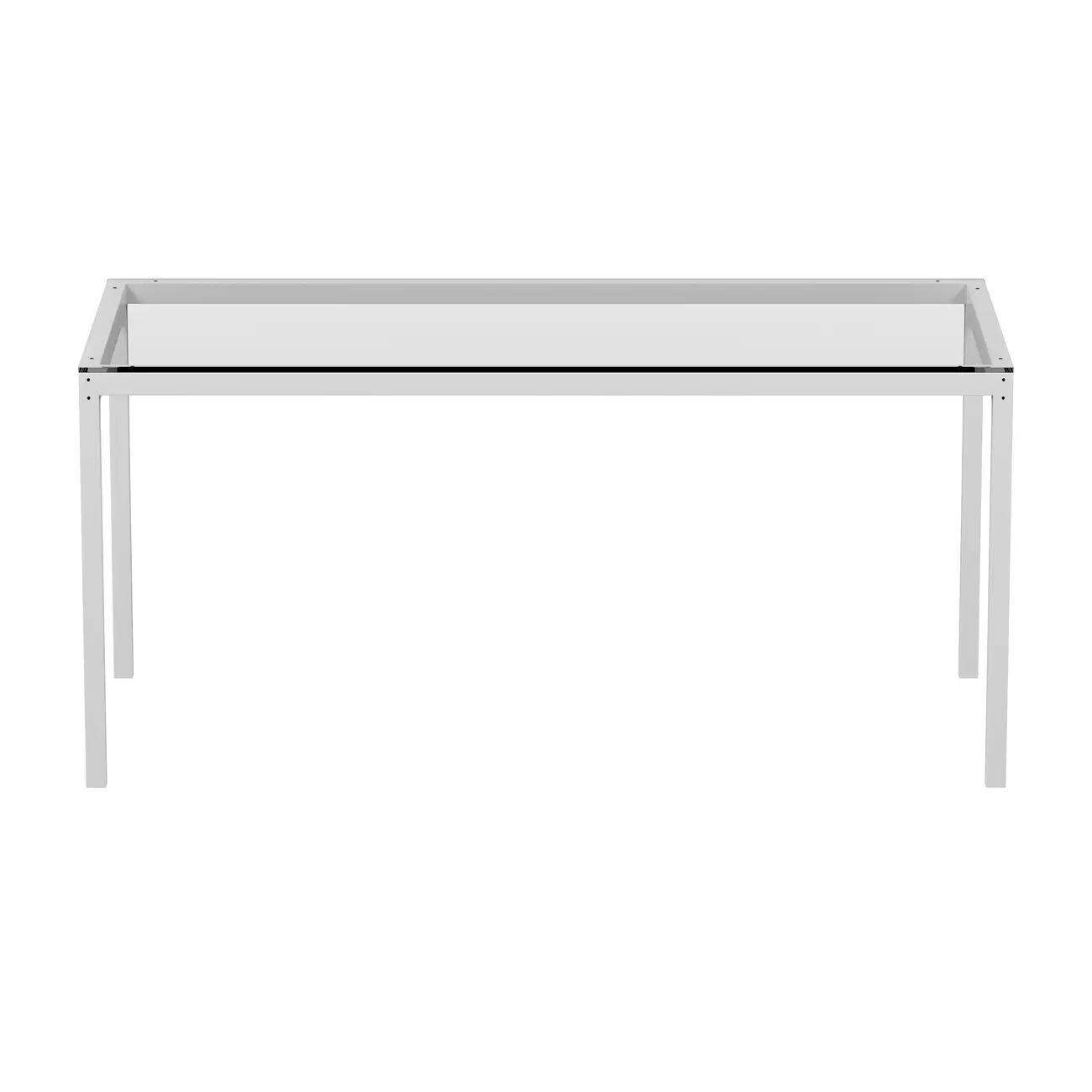 MESA 1,60 M X 75 CM TAMPO VIDRO METRIC - BRANCO/INCOLOR - Foto 1