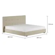 CAMA KING 1,93 M C/ CABECEIRA SOX - BEGE - Foto 5