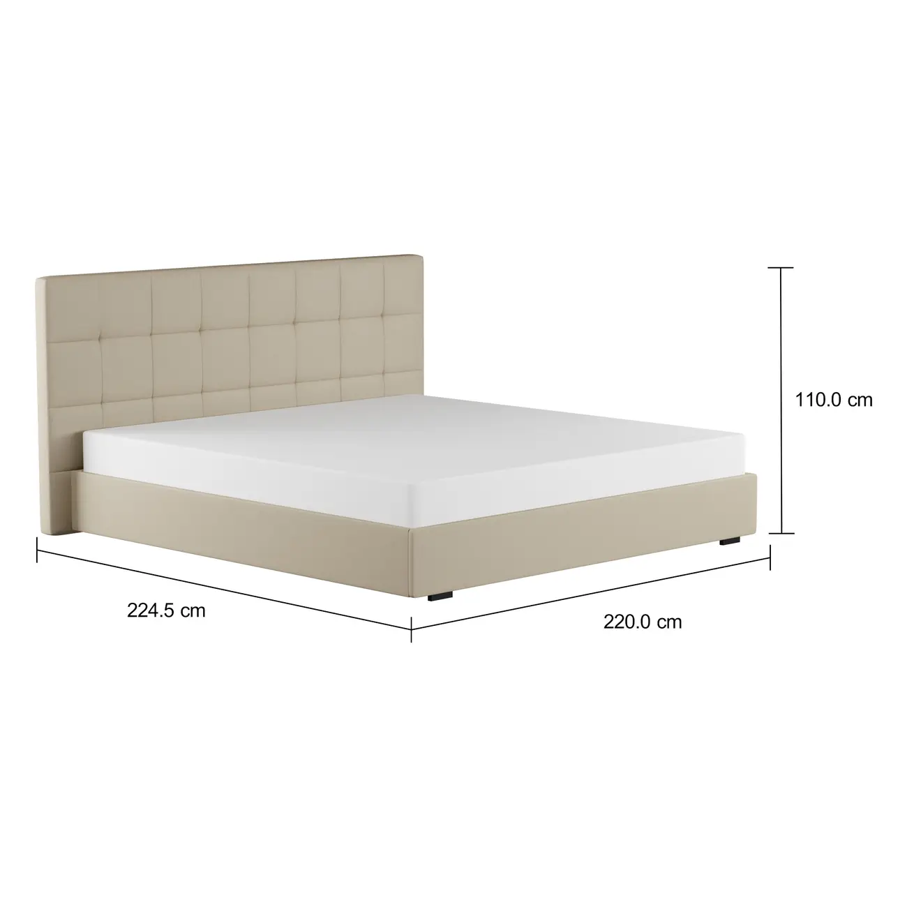 CAMA KING 1,93 M C/ CABECEIRA SOX - BEGE - Foto 5