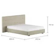 CAMA QUEEN 1,58 M C/ CABECEIRA SOX - BEGE - Foto 5