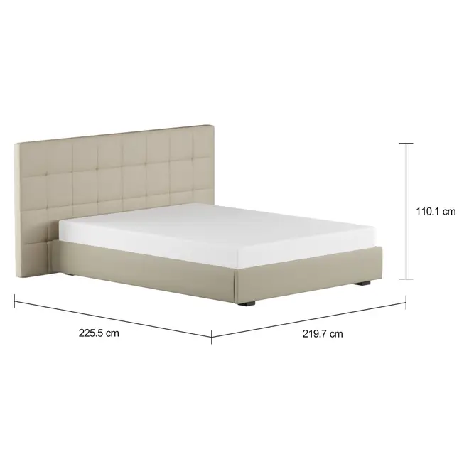 CAMA QUEEN 1,58 M C/ CABECEIRA SOX - BEGE - Foto 5