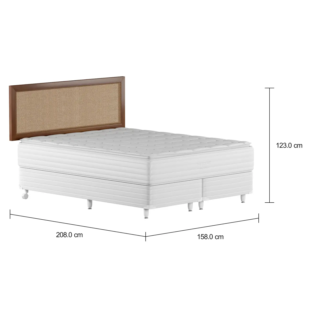 CAMA DE CASAL/QUEEN URCA MIDDY - NOZES/NATURAL - Foto 2